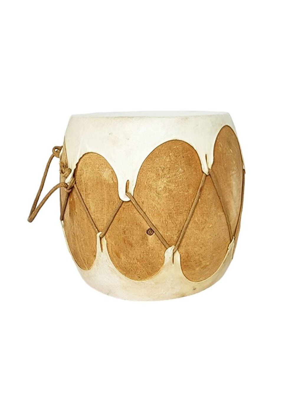 Native American Taos Pueblo Cotton Wood Drum Double Sided Rawhide